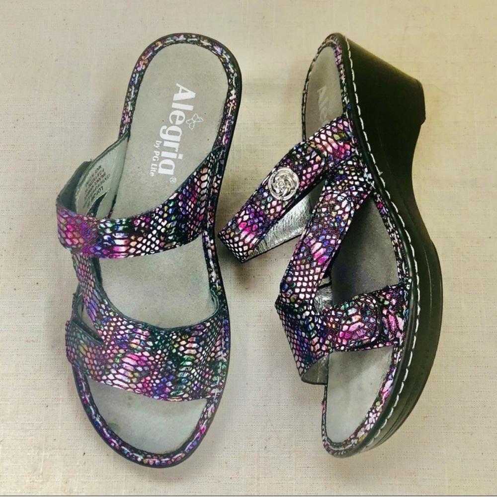 Alegria Colorful Patterned Sandals